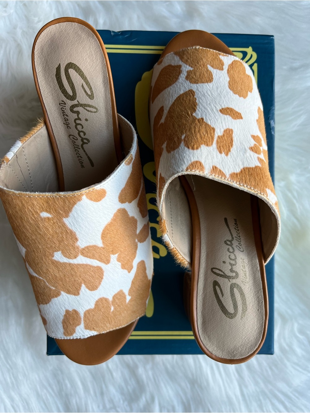 Sbicca Women's Richwood Sandal Calf Fur Mule Slides Size 8 - Picture 9 of 12